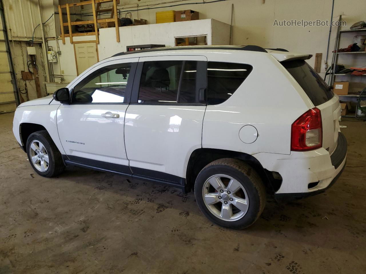 2013 Jeep Compass Sport White vin: 1C4NJCBA6DD210899