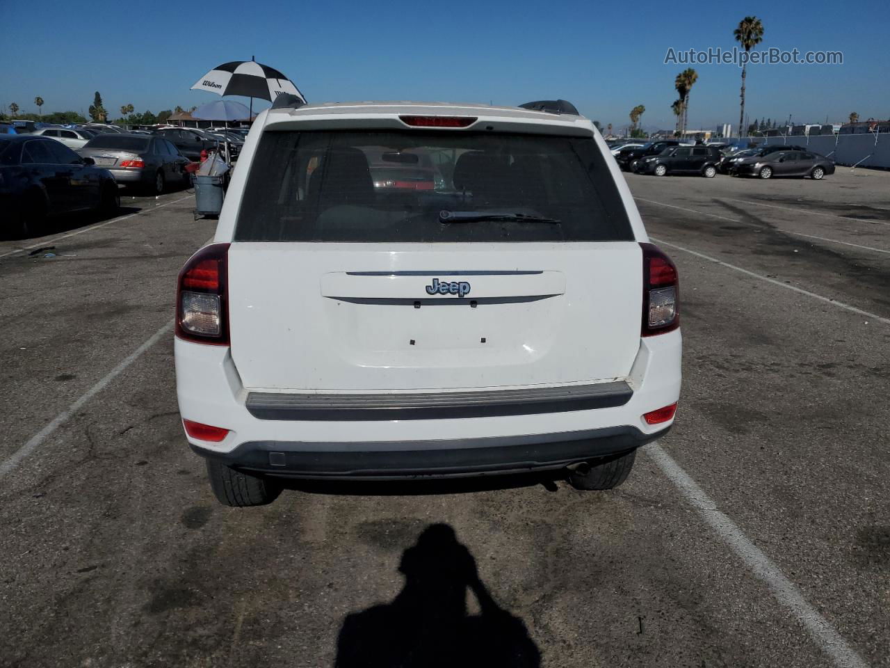 2014 Jeep Compass Sport White vin: 1C4NJCBA6ED569252