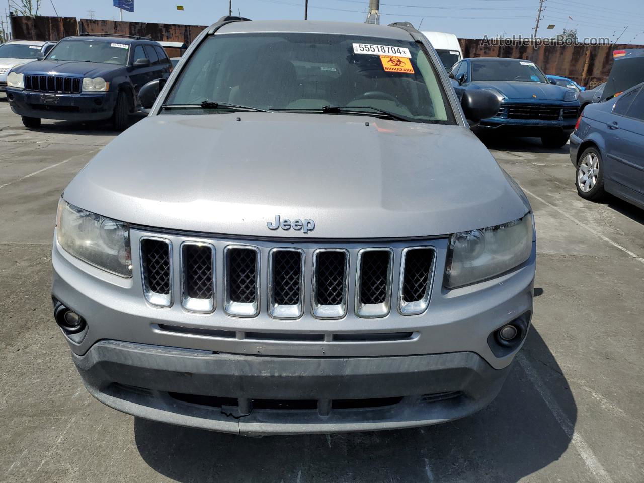 2014 Jeep Compass Sport Silver vin: 1C4NJCBA6ED844909