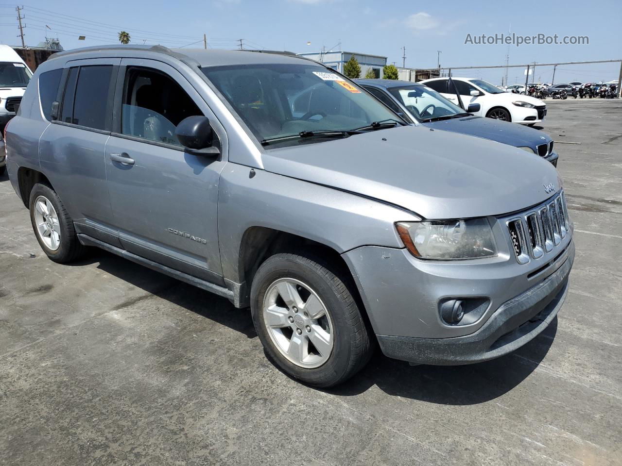 2014 Jeep Compass Sport Silver vin: 1C4NJCBA6ED844909