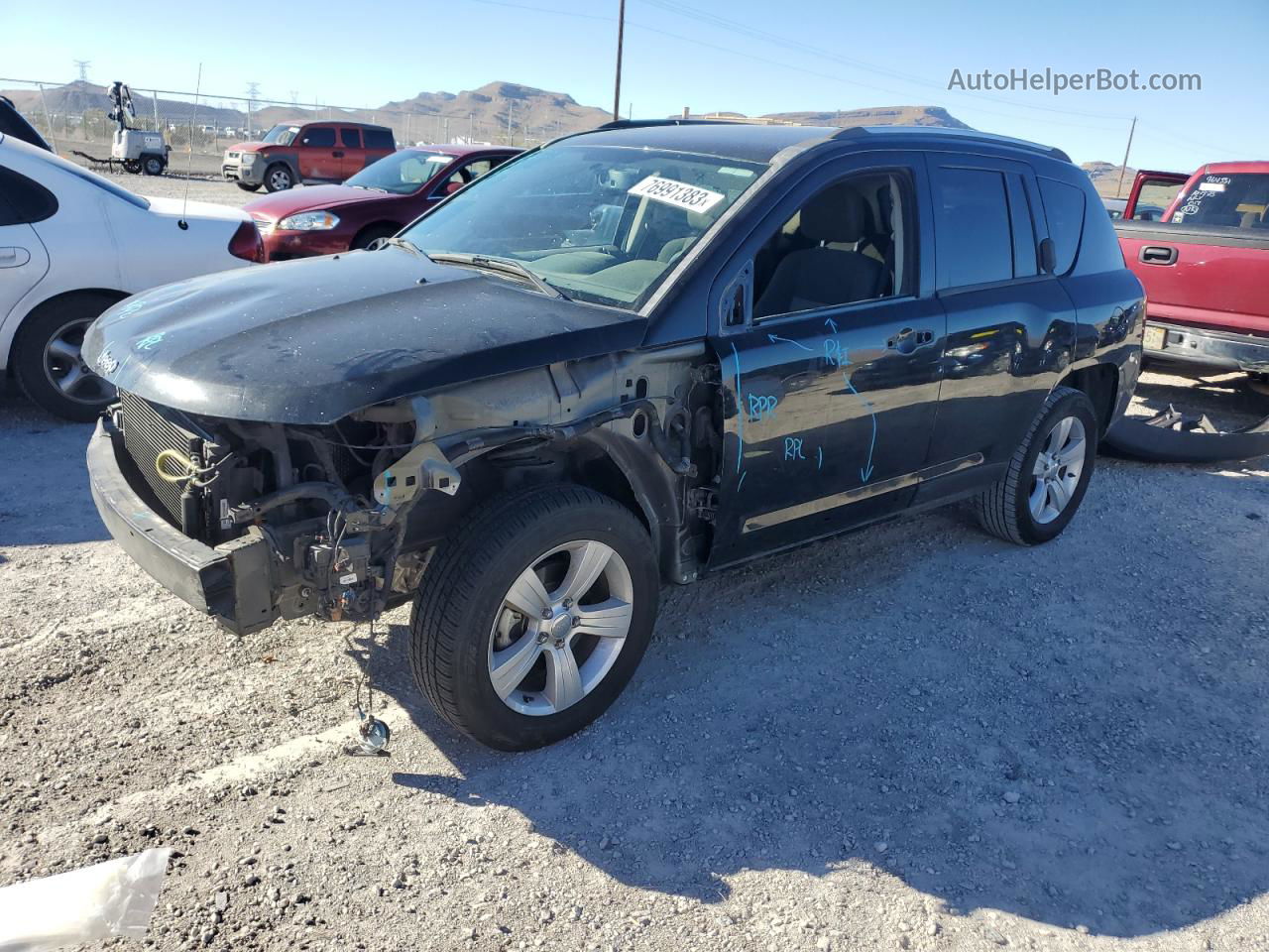 2016 Jeep Compass Sport Black vin: 1C4NJCBA6GD560439