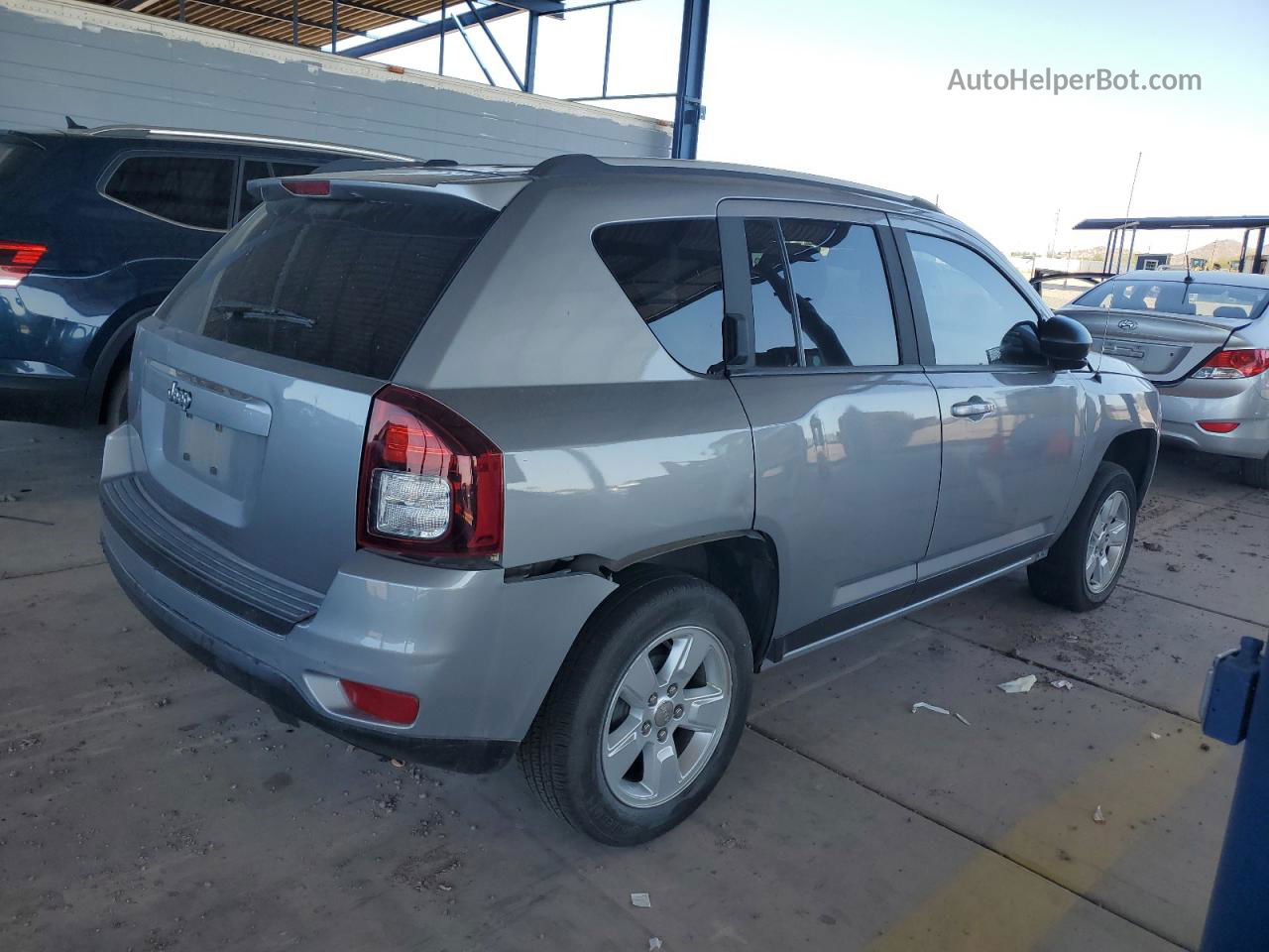 2016 Jeep Compass Sport Silver vin: 1C4NJCBA6GD622227