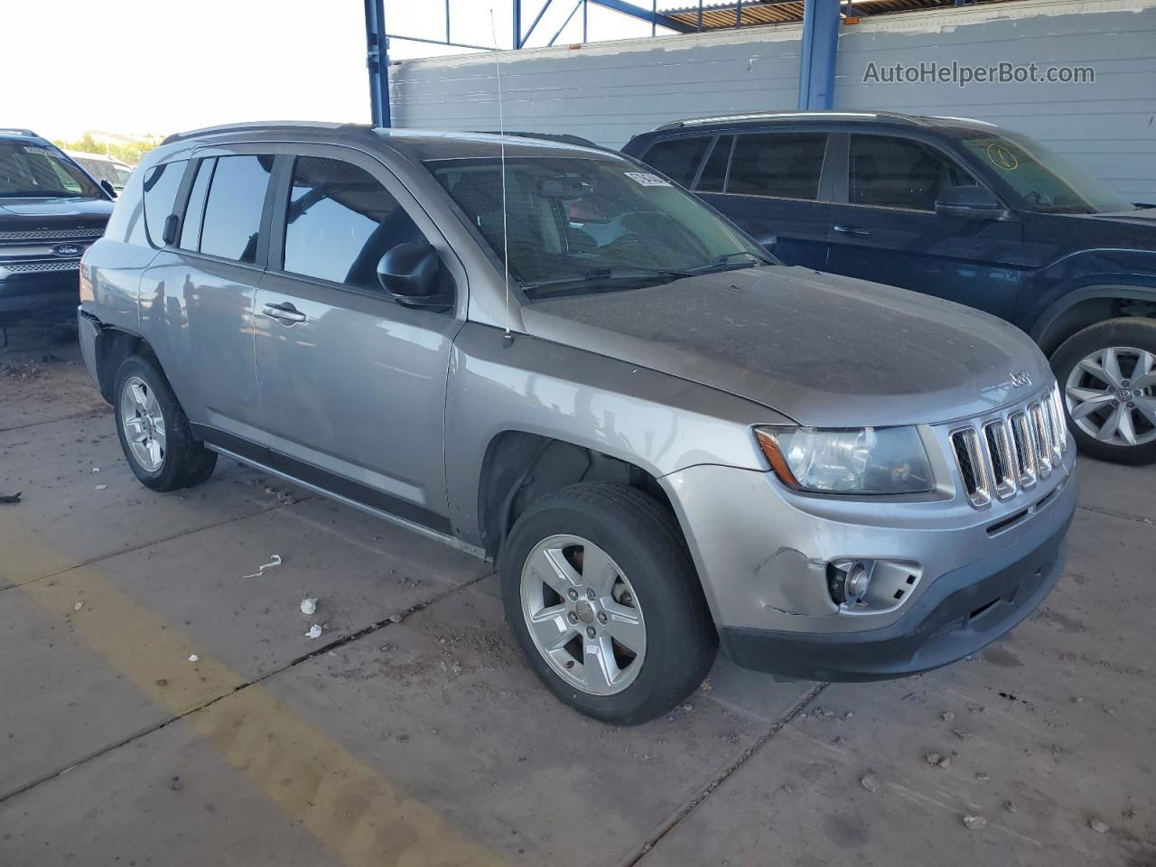 2016 Jeep Compass Sport Silver vin: 1C4NJCBA6GD622227