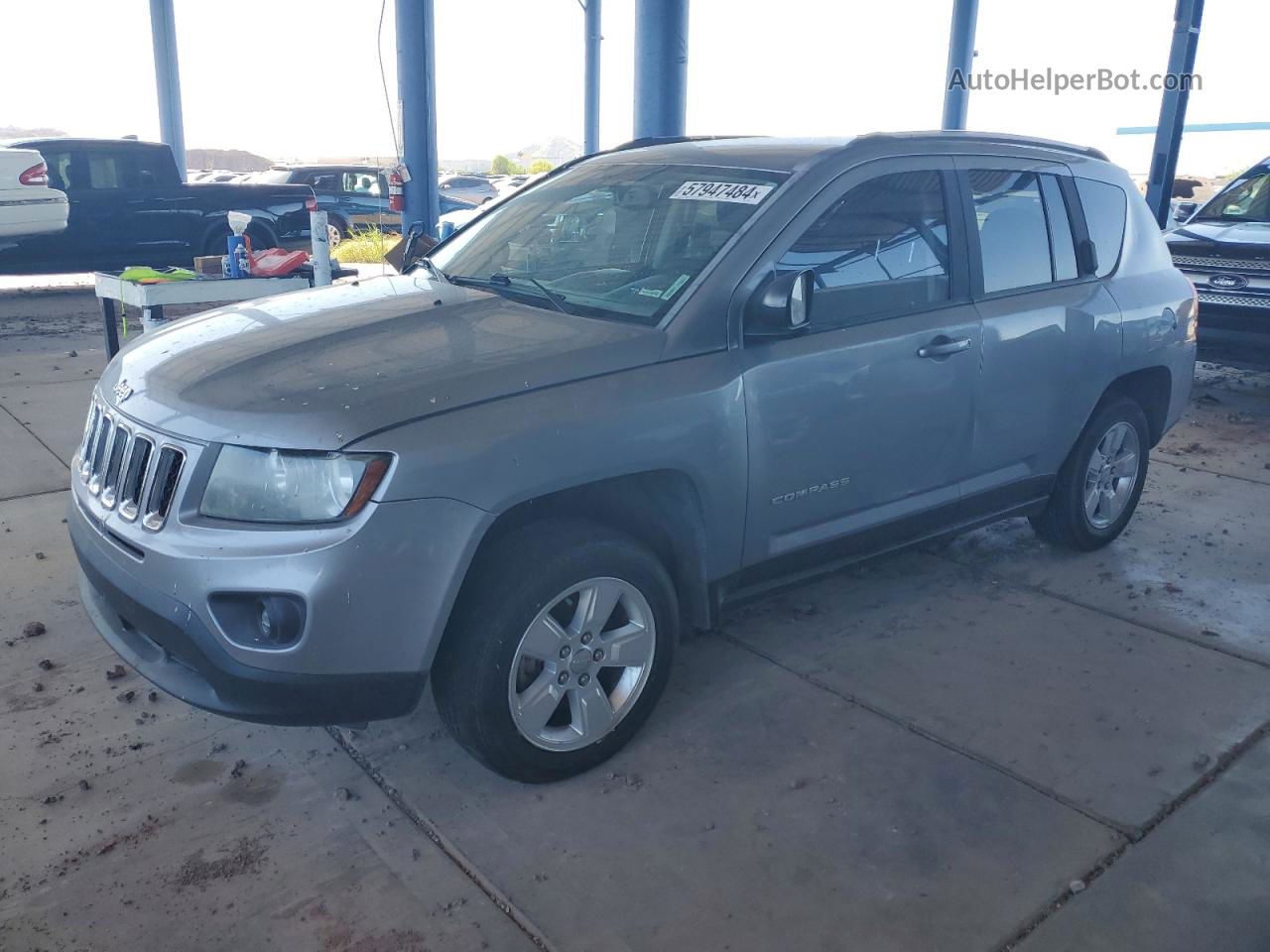 2016 Jeep Compass Sport Silver vin: 1C4NJCBA6GD622227