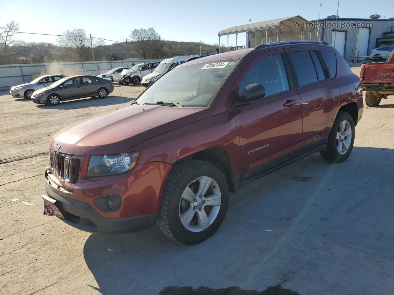 2016 Jeep Compass Sport Красный vin: 1C4NJCBA6GD814201