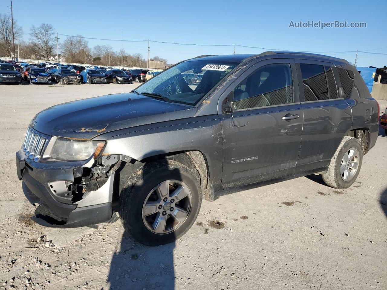 2014 Jeep Compass Sport Серый vin: 1C4NJCBA7ED551908