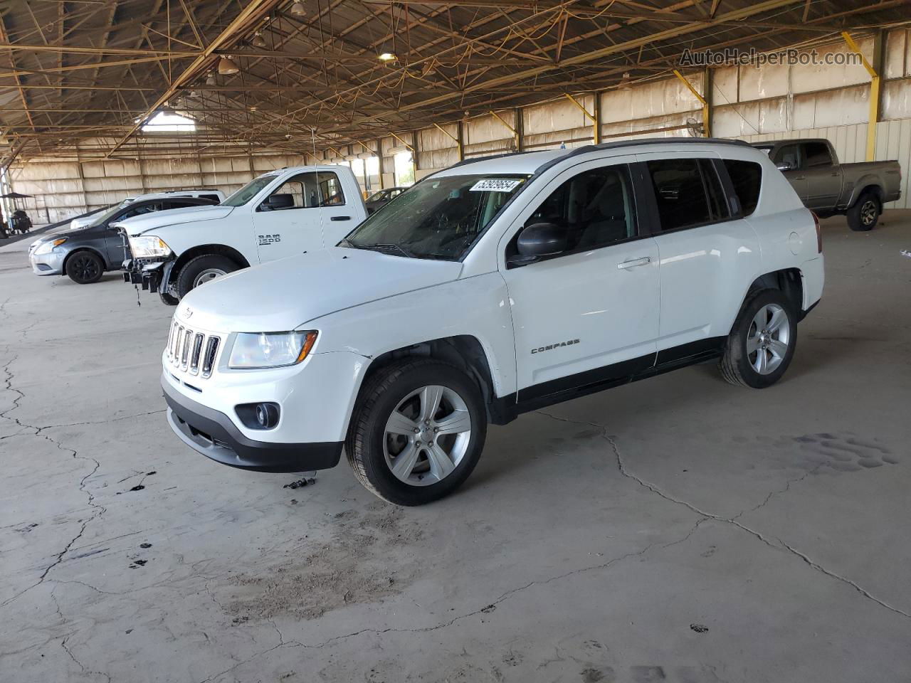 2016 Jeep Compass Sport White vin: 1C4NJCBA7GD615786