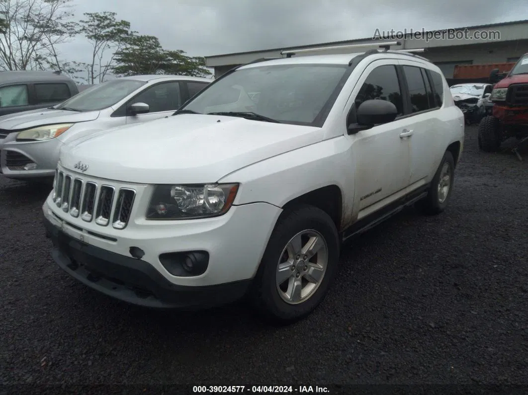 2014 Jeep Compass Sport White vin: 1C4NJCBA8ED515130