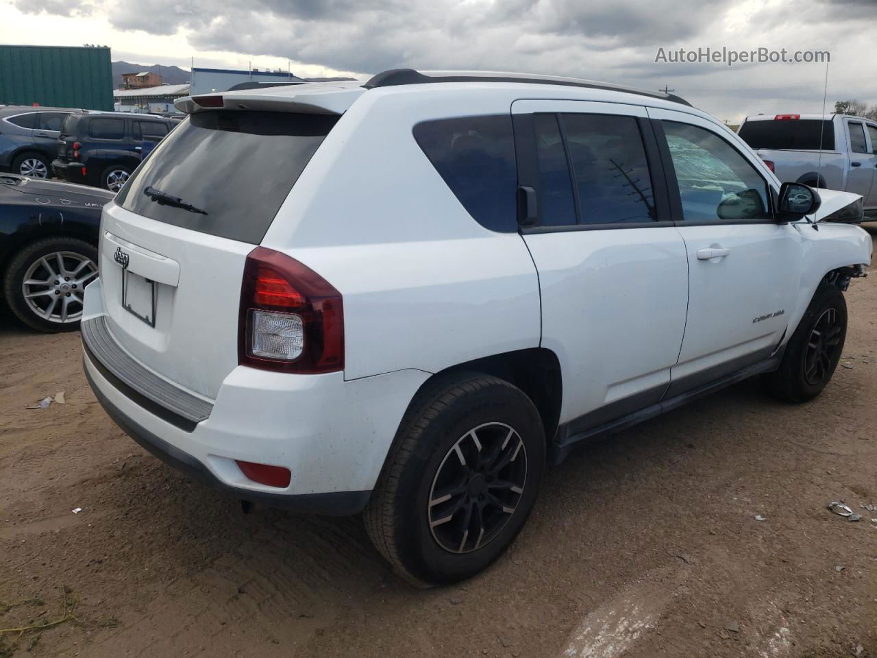 2014 Jeep Compass Sport White vin: 1C4NJCBA8ED881539