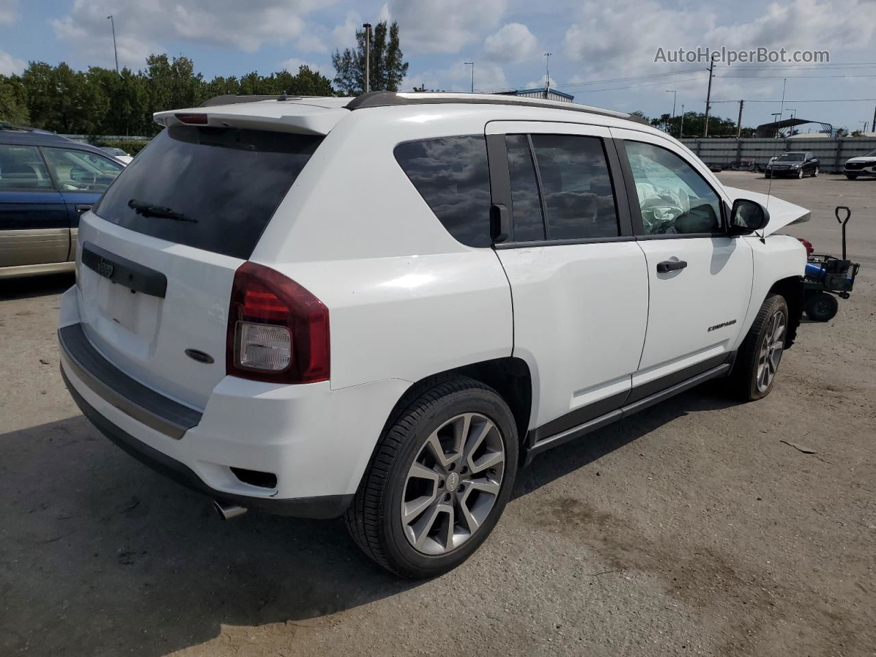 2016 Jeep Compass Sport White vin: 1C4NJCBA8GD775045