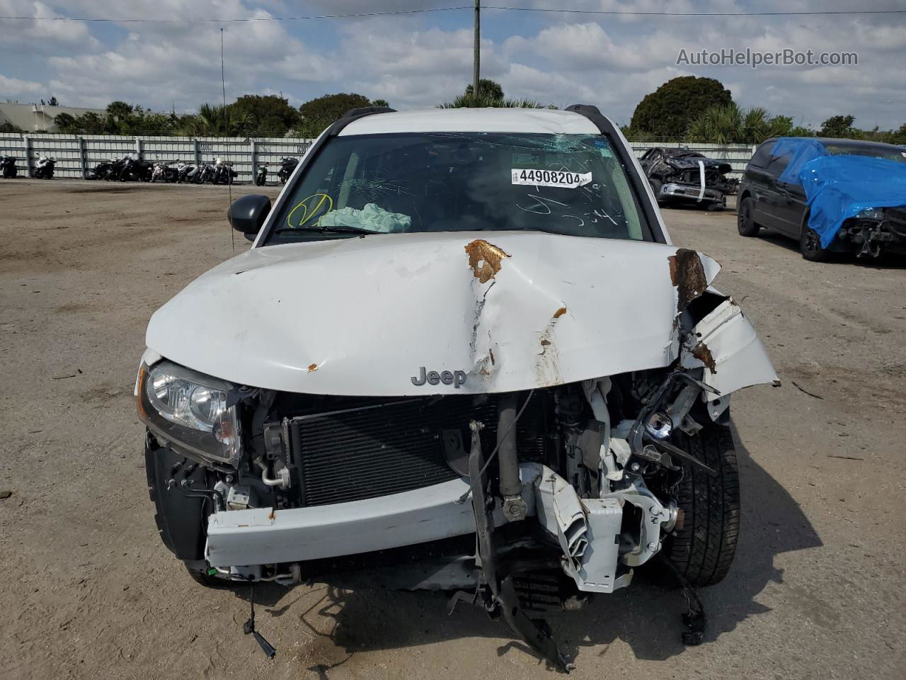 2016 Jeep Compass Sport White vin: 1C4NJCBA8GD775045