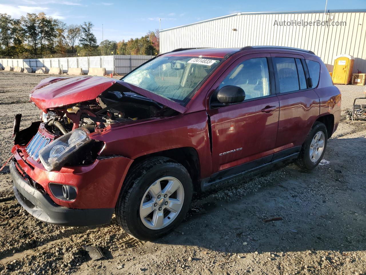 2016 Jeep Compass Sport Красный vin: 1C4NJCBA8GD775188