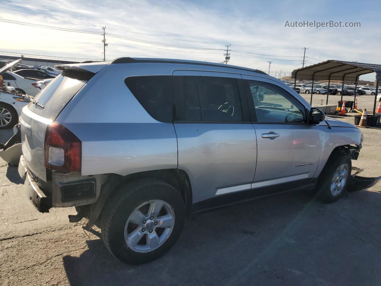 2014 Jeep Compass Sport Silver vin: 1C4NJCBA9ED545835