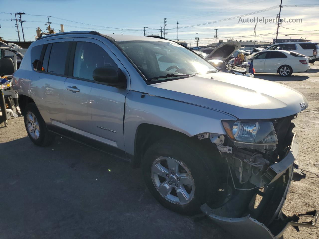 2014 Jeep Compass Sport Silver vin: 1C4NJCBA9ED545835