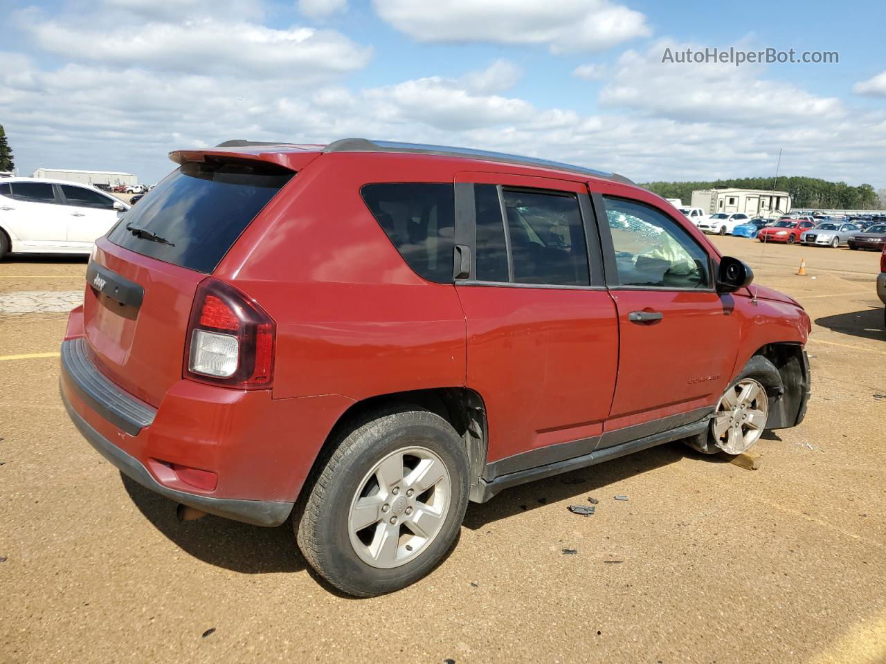 2014 Jeep Compass Sport Red vin: 1C4NJCBA9ED694892