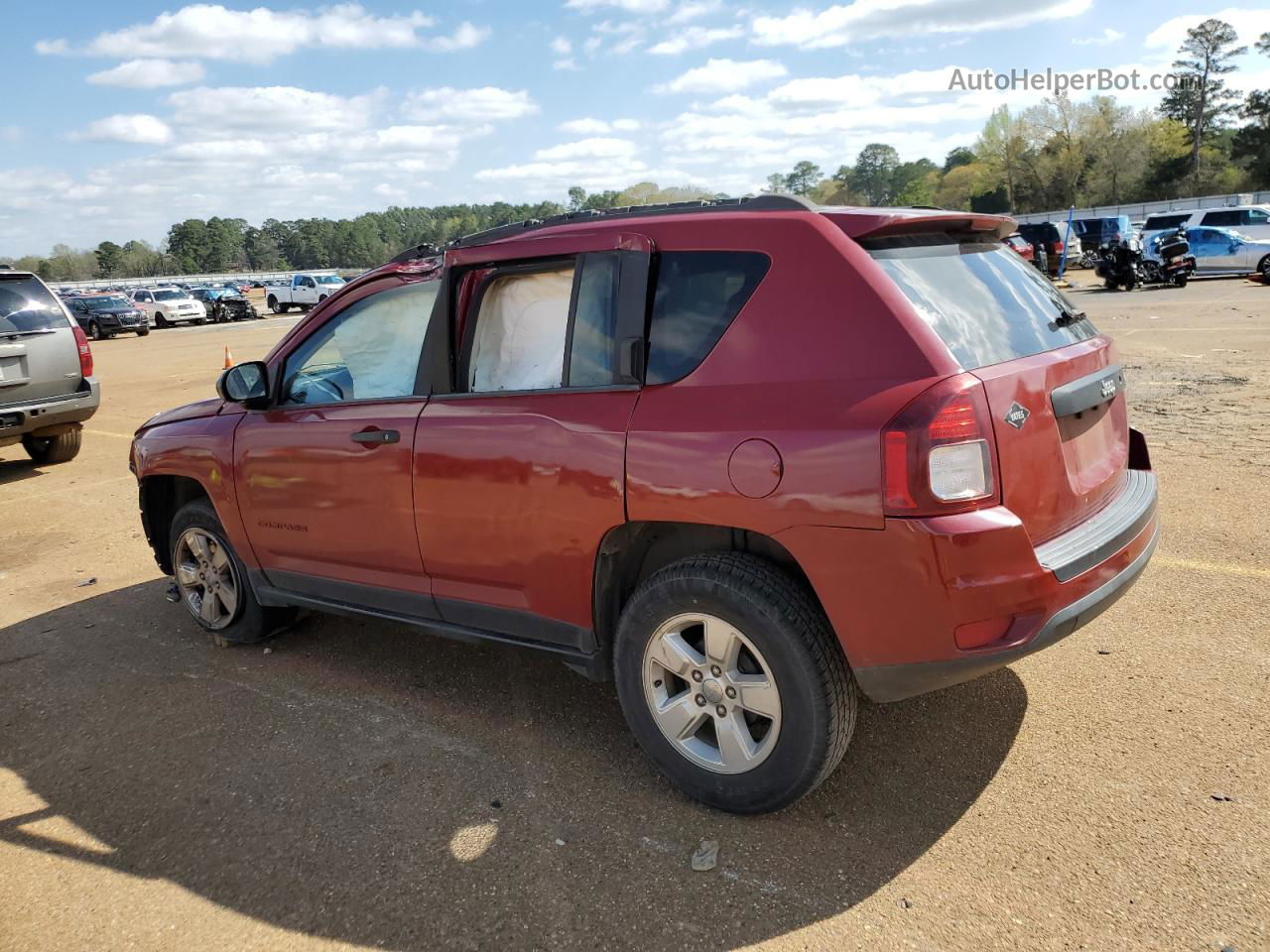 2014 Jeep Compass Sport Red vin: 1C4NJCBA9ED694892