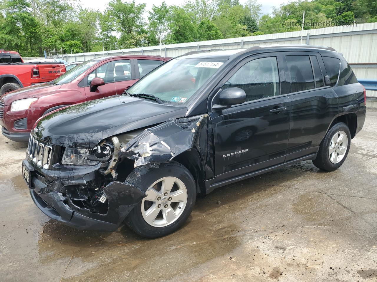 2014 Jeep Compass Sport Black vin: 1C4NJCBA9ED800998