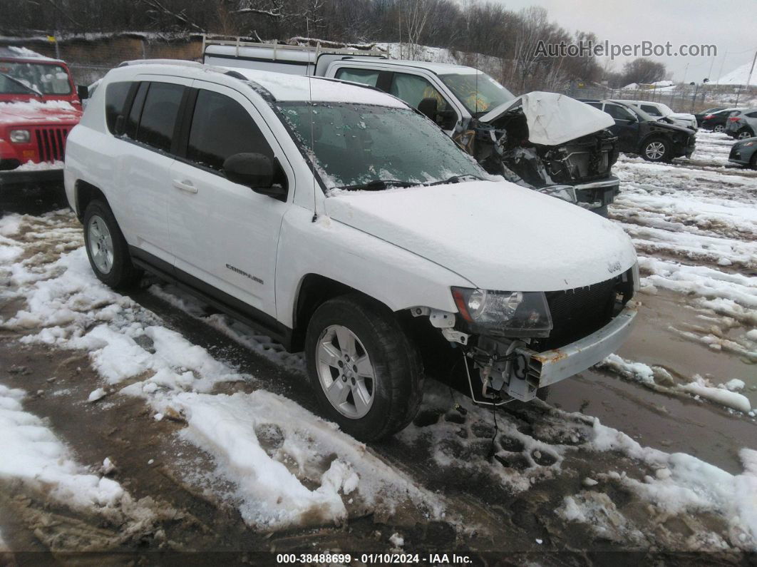 2014 Jeep Compass Sport White vin: 1C4NJCBA9ED882716