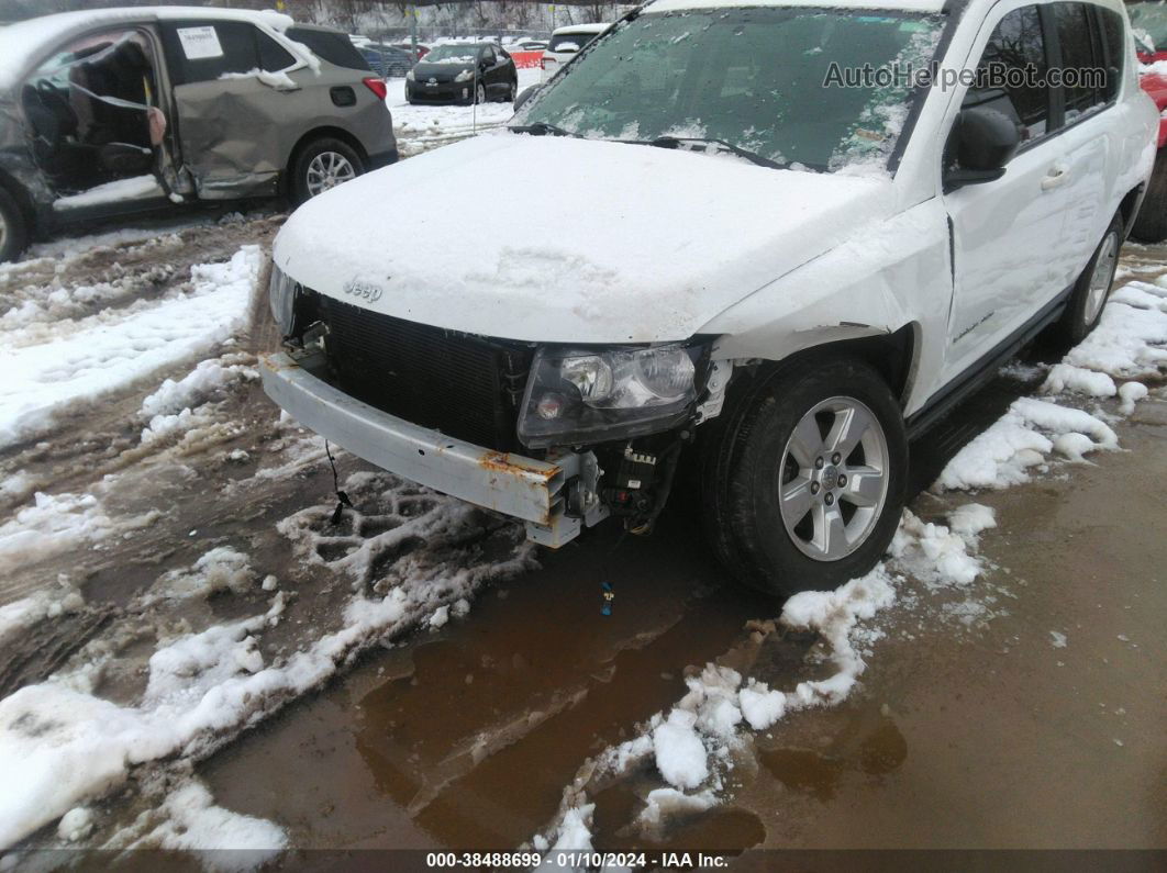 2014 Jeep Compass Sport White vin: 1C4NJCBA9ED882716