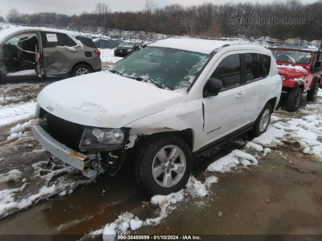 2014 Jeep Compass Sport White vin: 1C4NJCBA9ED882716