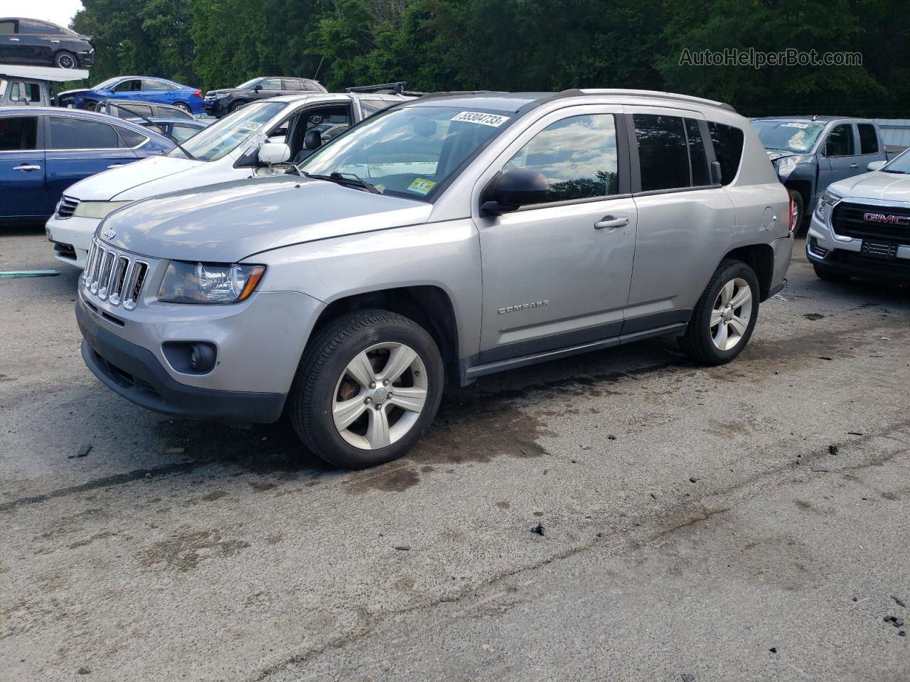 2016 Jeep Compass Sport Silver vin: 1C4NJCBA9GD688397