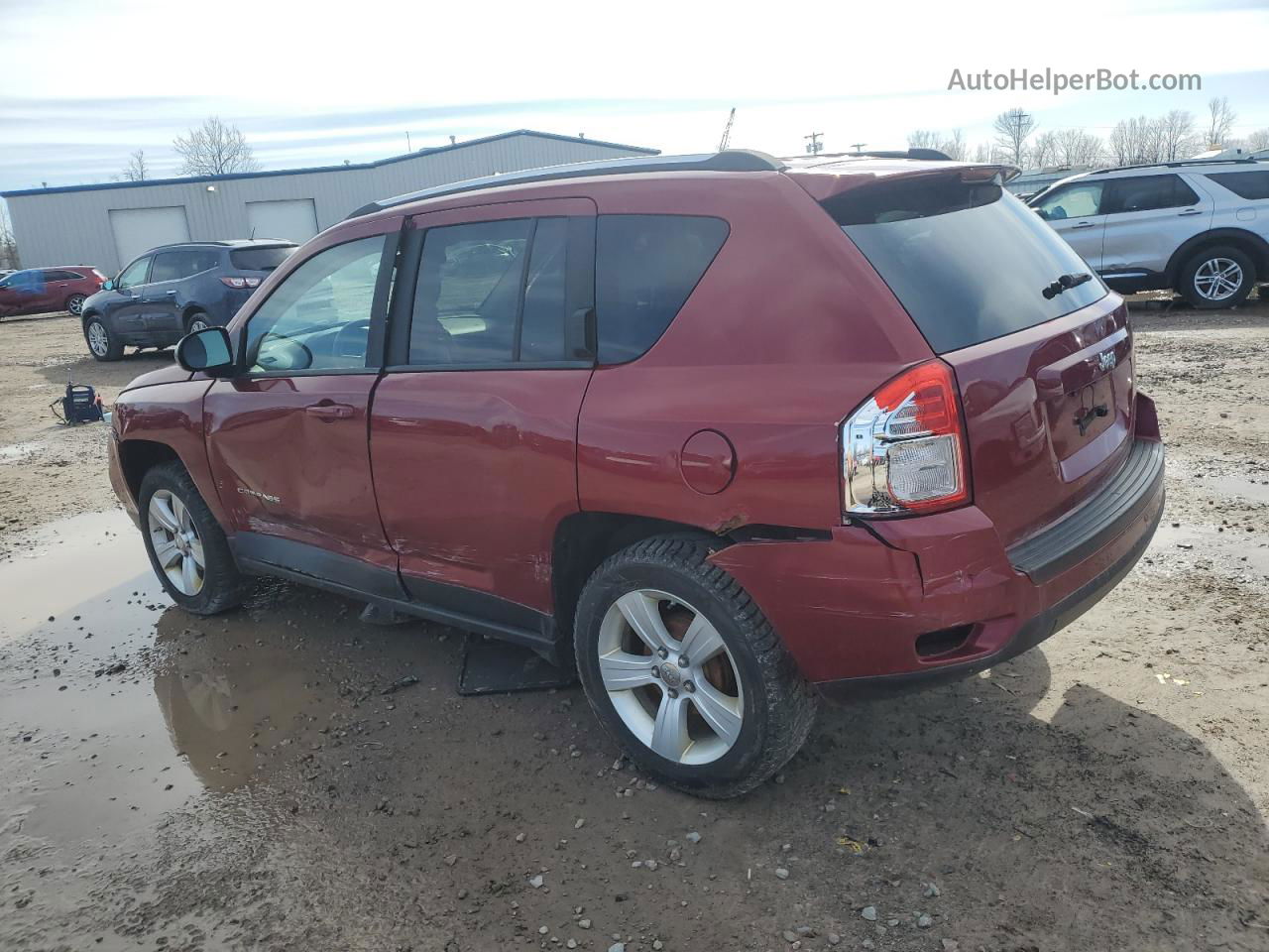 2013 Jeep Compass Sport Maroon vin: 1C4NJCBAXDD102401