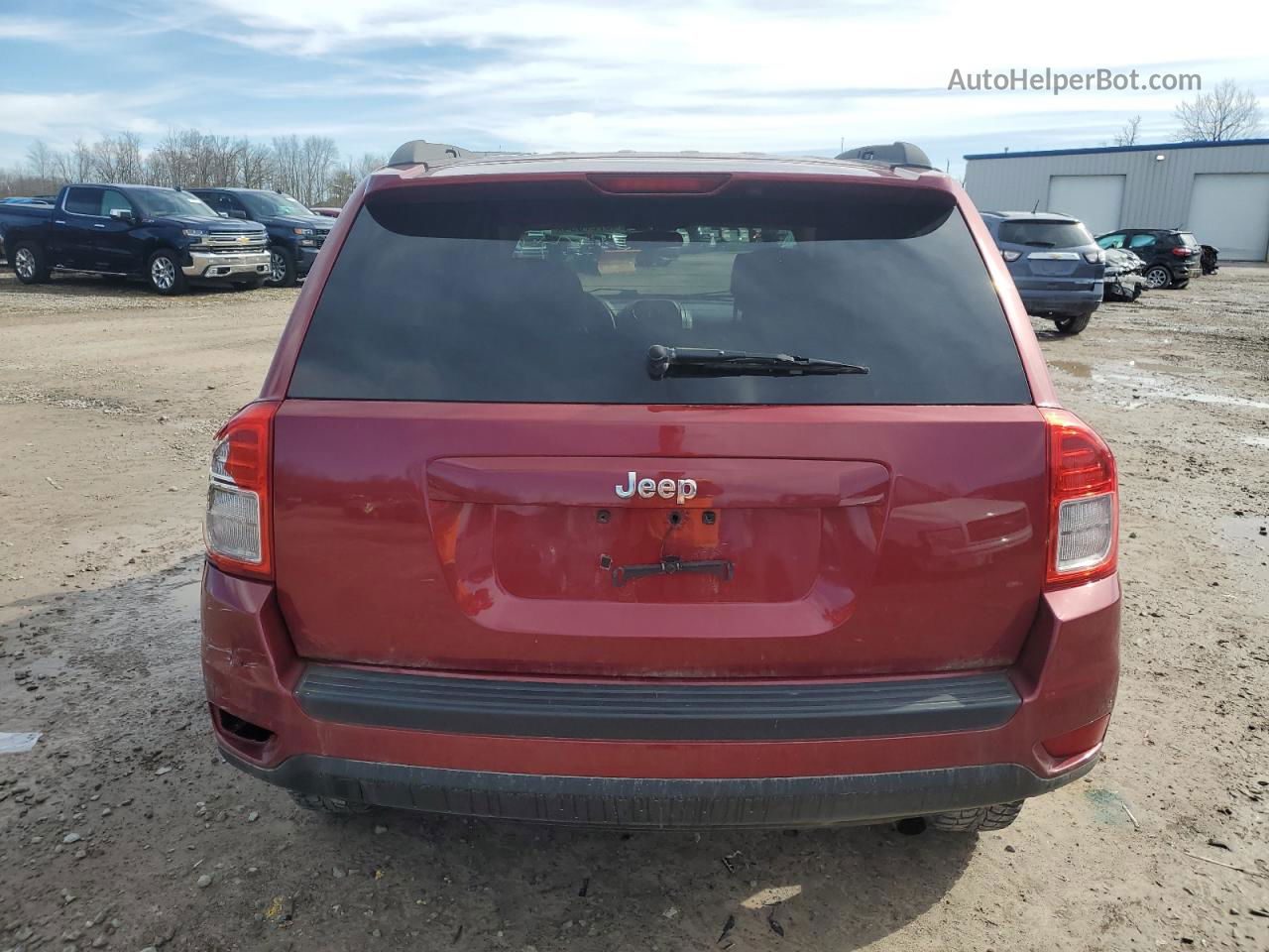 2013 Jeep Compass Sport Maroon vin: 1C4NJCBAXDD102401