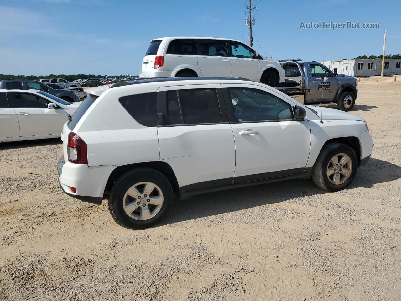 2014 Jeep Compass Sport Белый vin: 1C4NJCBAXED618663