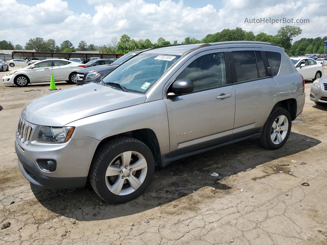 2016 Jeep Compass Sport Silver vin: 1C4NJCBAXGD621517