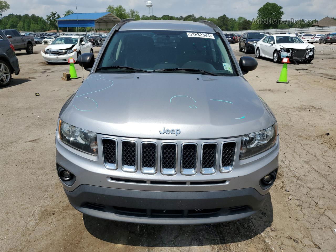 2016 Jeep Compass Sport Silver vin: 1C4NJCBAXGD621517