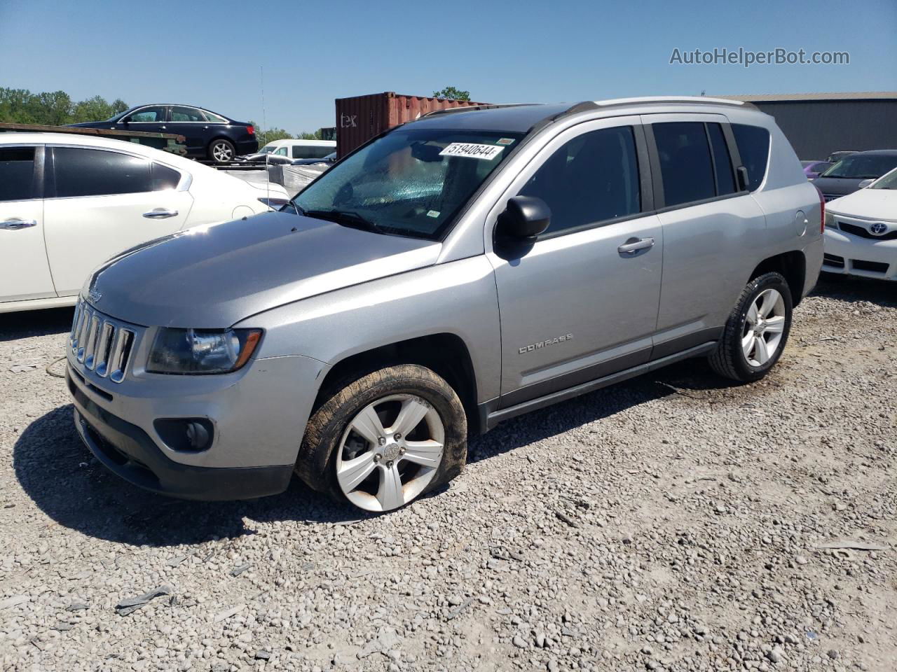 2016 Jeep Compass Sport Silver vin: 1C4NJCBAXGD775354