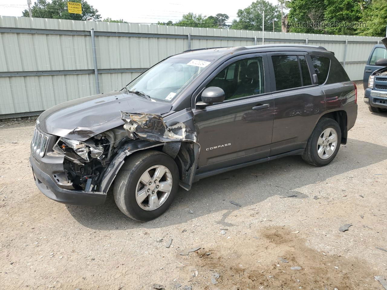 2016 Jeep Compass Sport Gray vin: 1C4NJCBAXGD816291