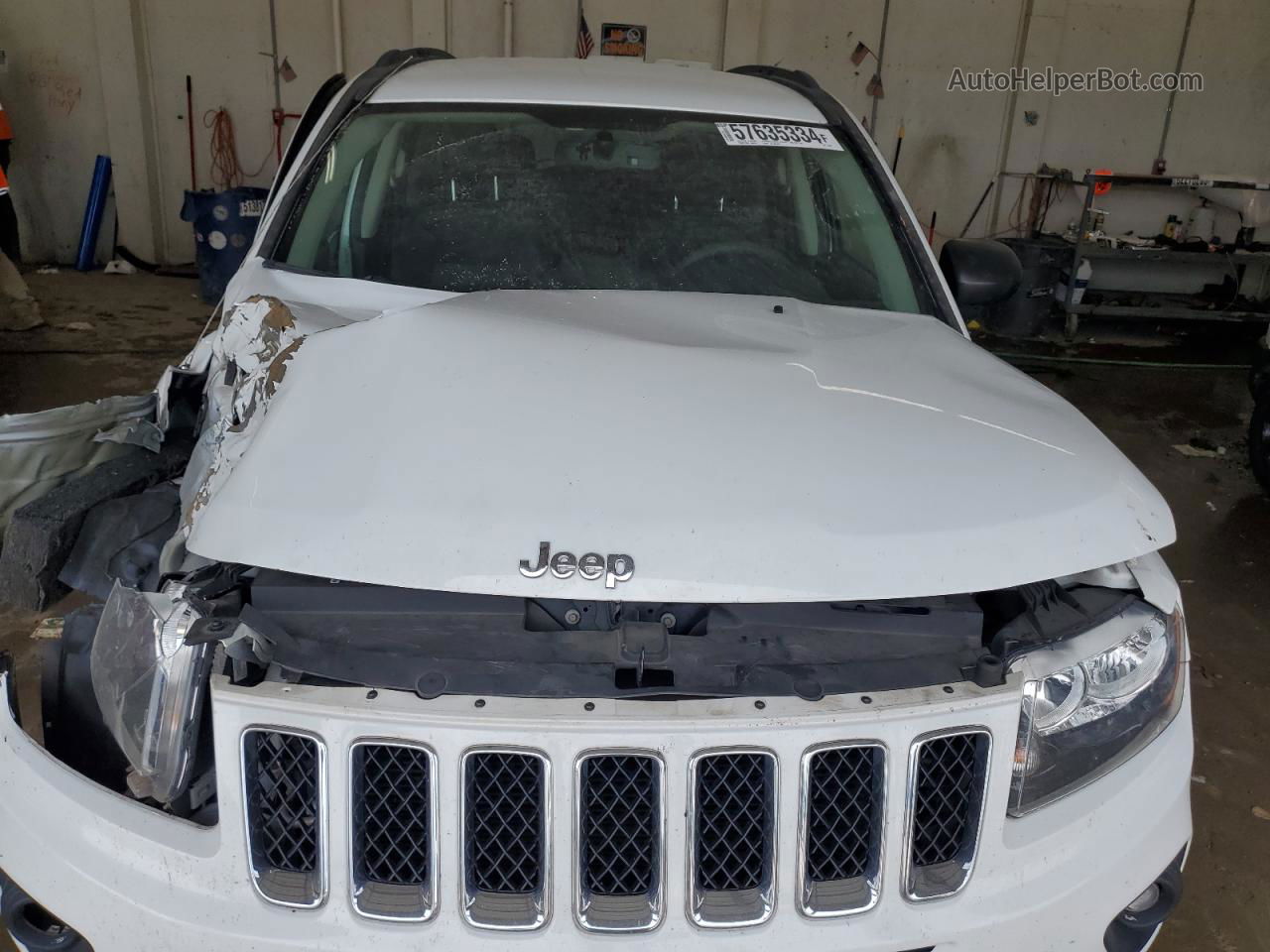 2016 Jeep Compass Sport White vin: 1C4NJCBB0GD765084