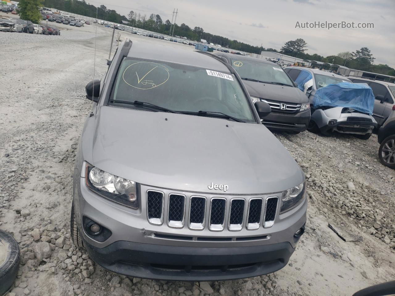 2016 Jeep Compass Sport Серебряный vin: 1C4NJCBB0GD792902