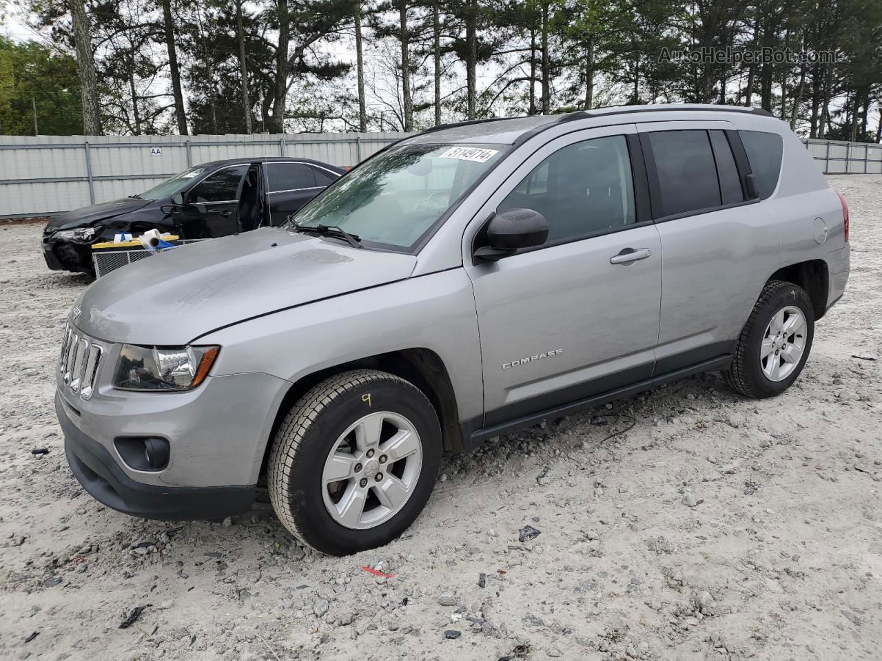 2016 Jeep Compass Sport Silver vin: 1C4NJCBB0GD792902