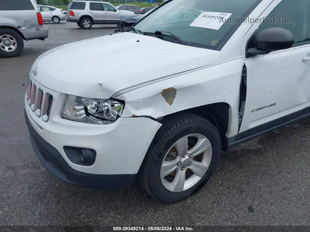 2013 Jeep Compass Sport White vin: 1C4NJCBB2DD169387