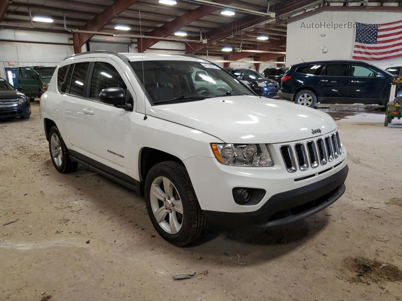 2013 Jeep Compass Sport Белый vin: 1C4NJCBB2DD194712