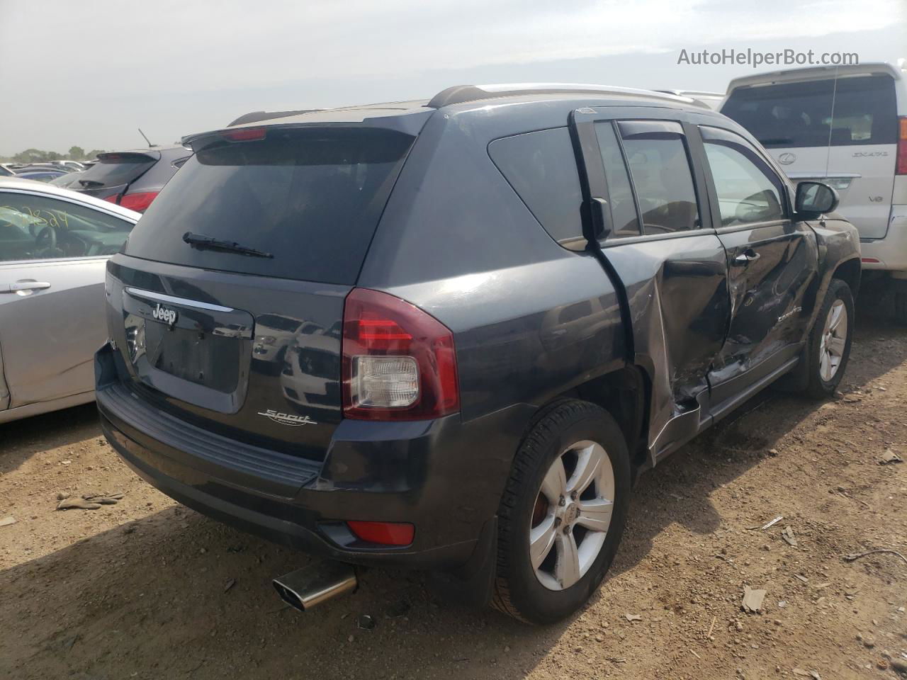 2014 Jeep Compass Sport Black vin: 1C4NJCBB2ED893033