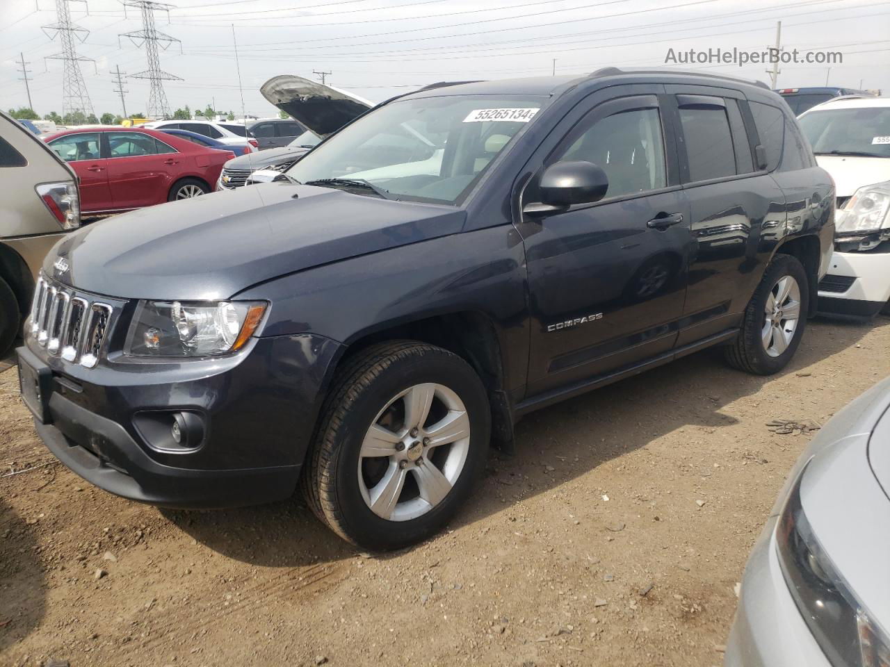 2014 Jeep Compass Sport Black vin: 1C4NJCBB2ED893033