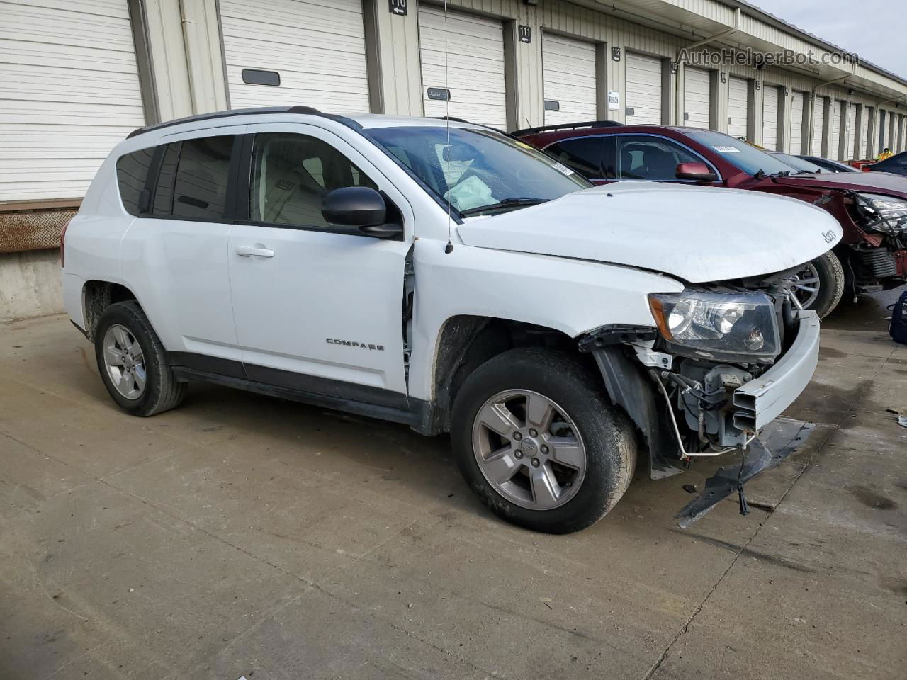 2016 Jeep Compass Sport White vin: 1C4NJCBB3GD562870