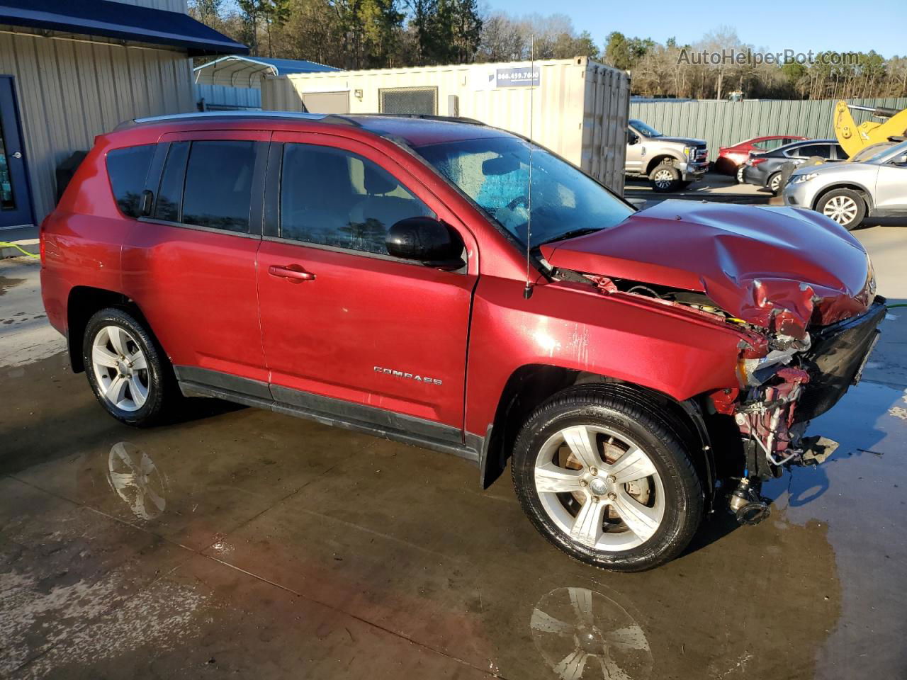 2013 Jeep Compass Sport Maroon vin: 1C4NJCBB8DD169135