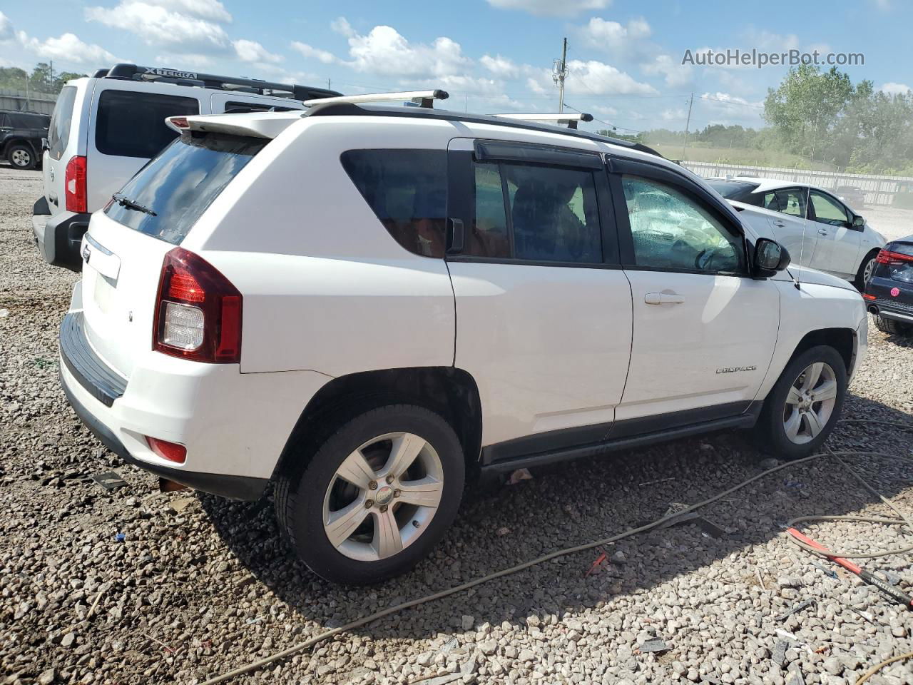 2016 Jeep Compass Sport White vin: 1C4NJCBB8GD514622