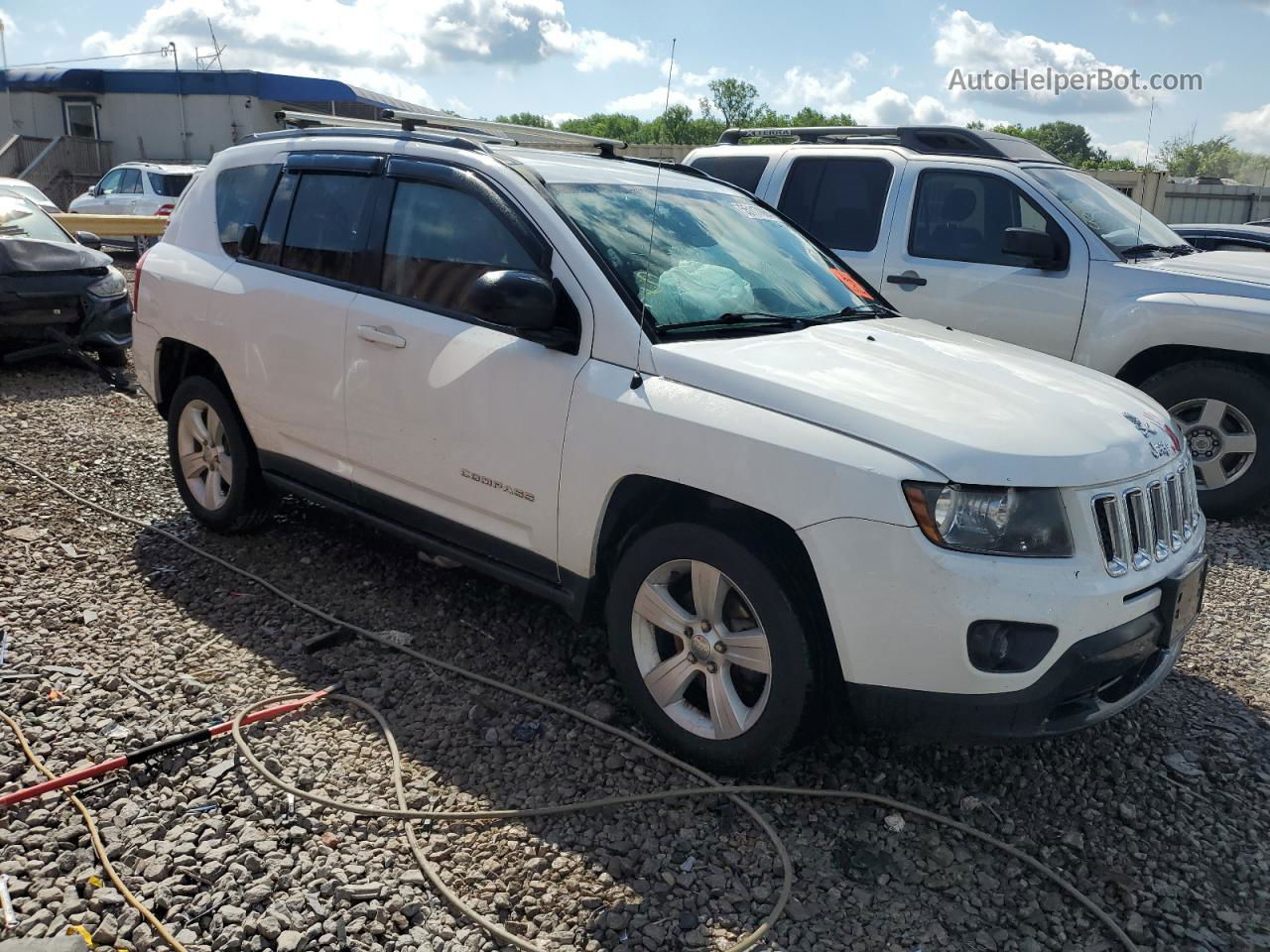 2016 Jeep Compass Sport White vin: 1C4NJCBB8GD514622