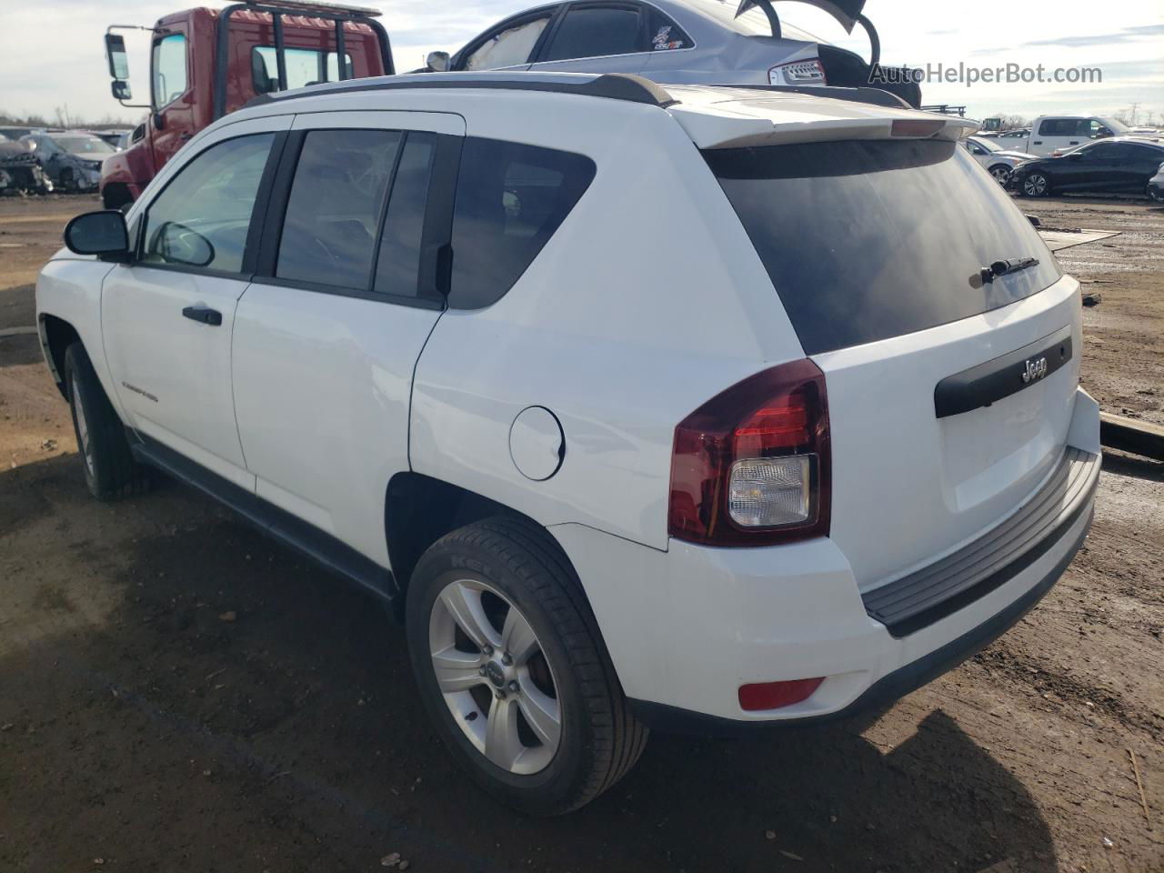 2014 Jeep Compass Sport White vin: 1C4NJCBBXED905493