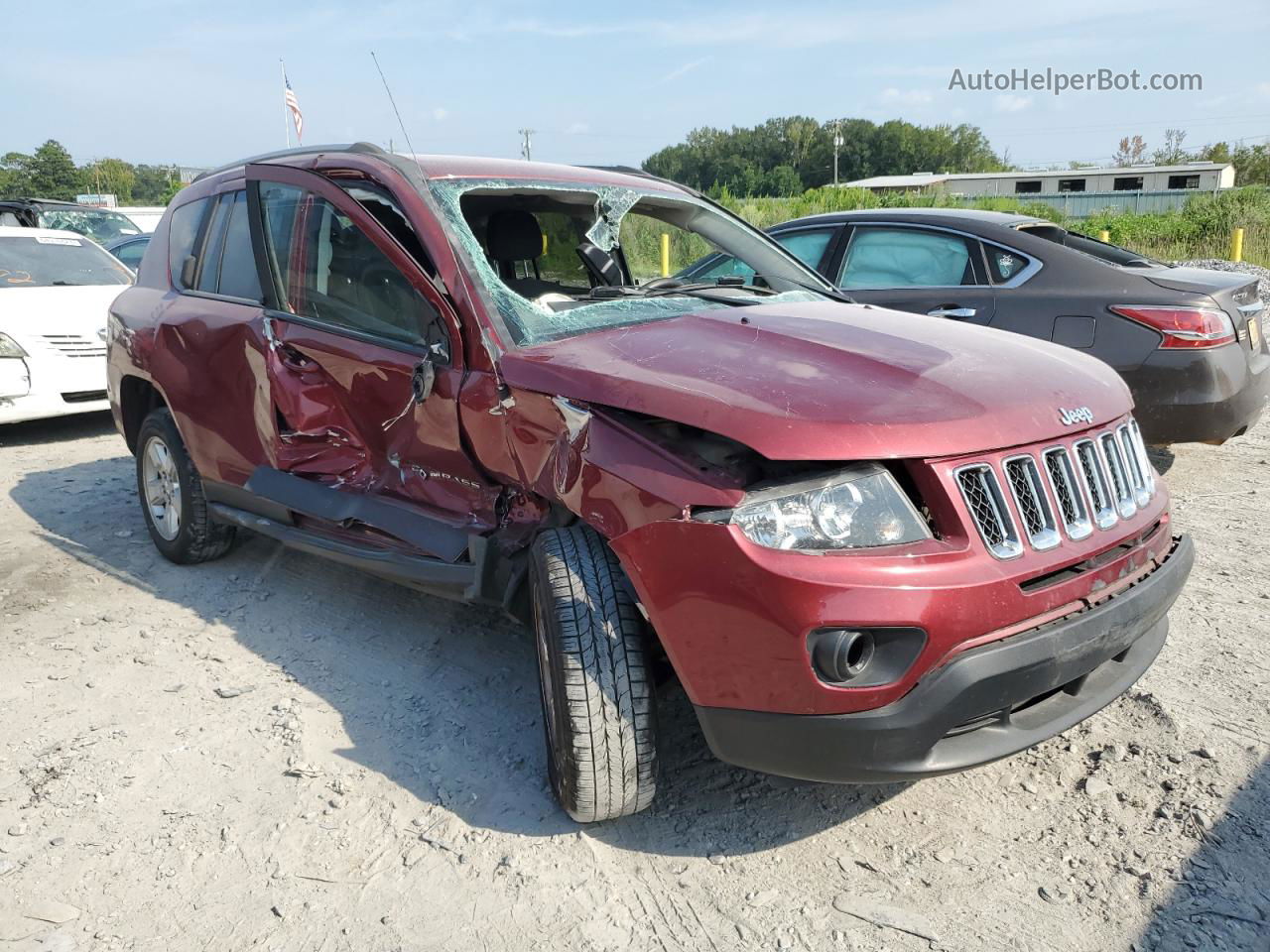 2016 Jeep Compass Sport Red vin: 1C4NJCBBXGD765108