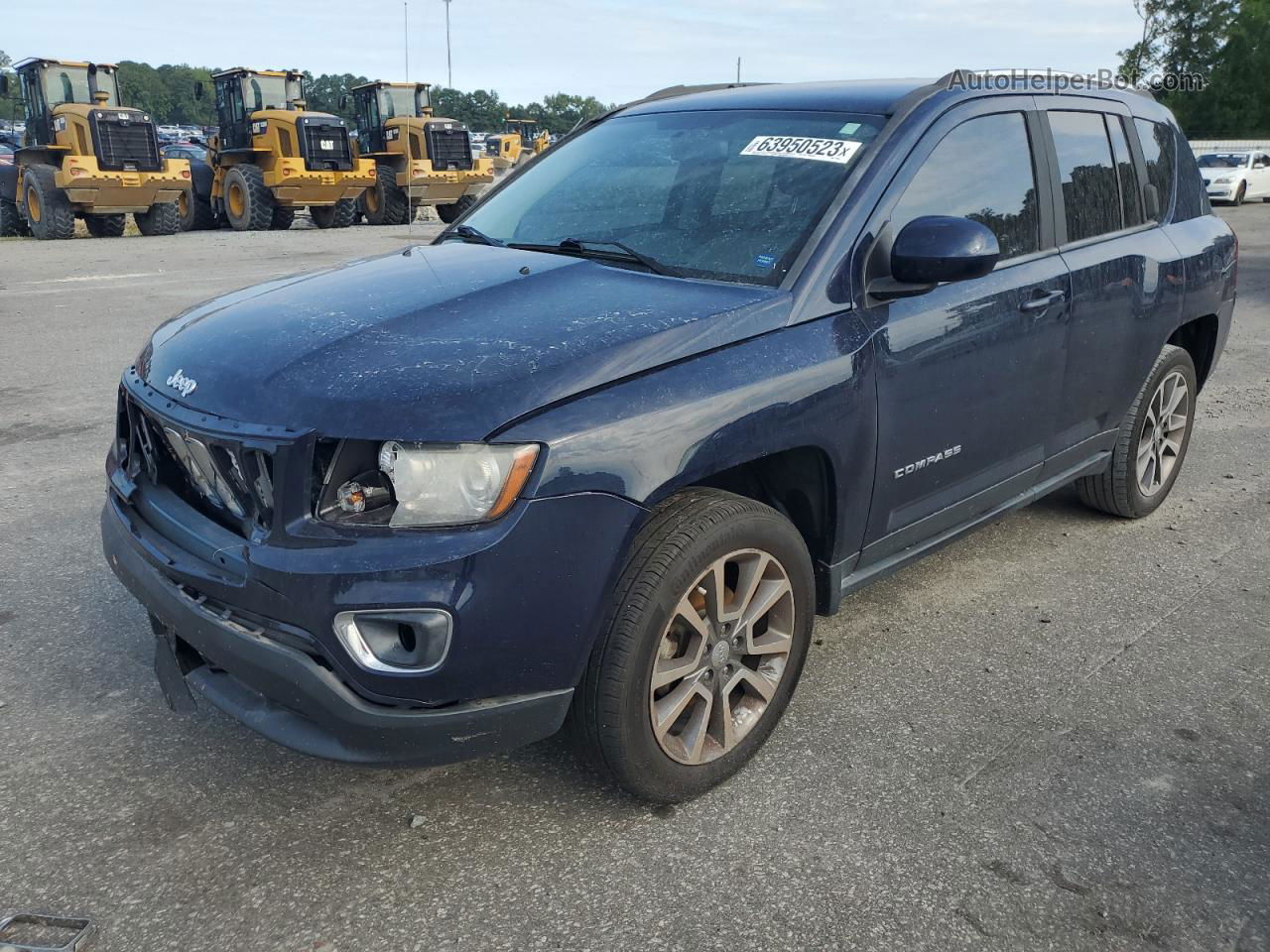 2014 Jeep Compass Limited Синий vin: 1C4NJCCB8ED877000