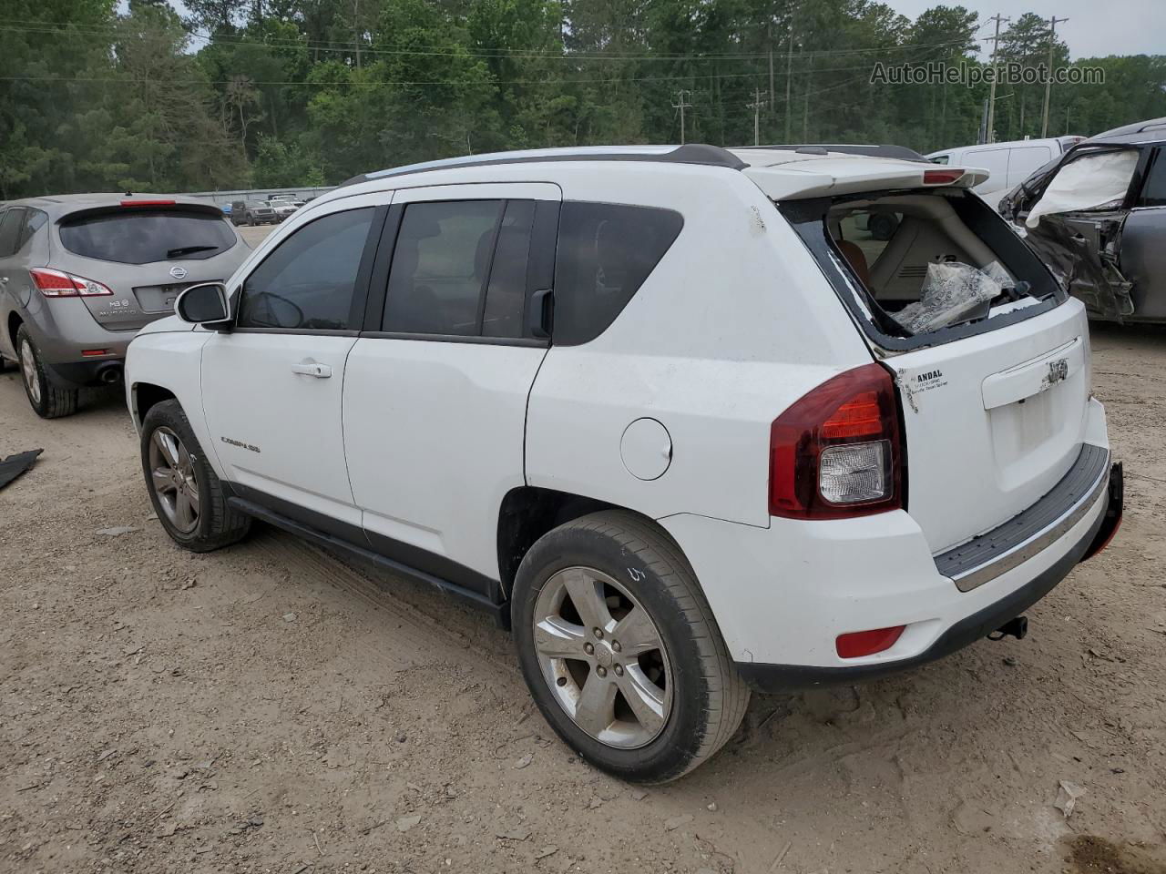 2014 Jeep Compass Limited White vin: 1C4NJCCB9ED547561