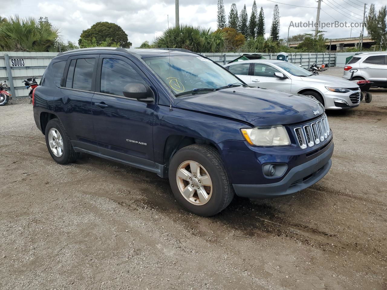 2013 Jeep Compass Latitude Синий vin: 1C4NJCEA0DD258264