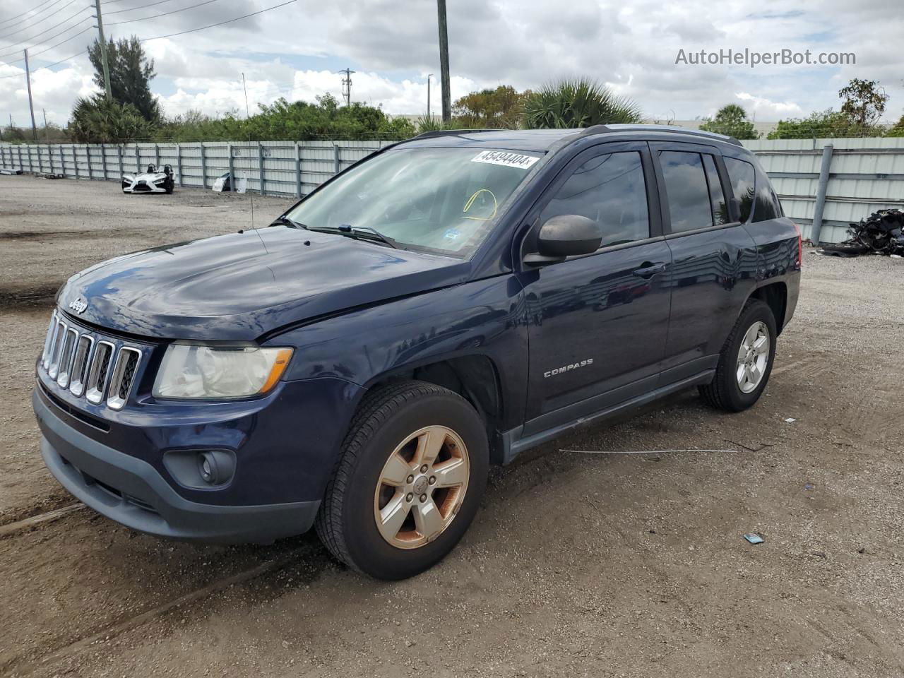 2013 Jeep Compass Latitude Синий vin: 1C4NJCEA0DD258264