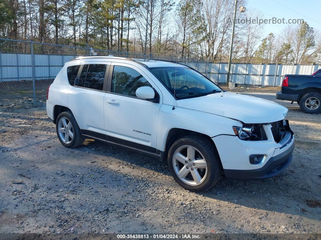 2014 Jeep Compass Latitude White vin: 1C4NJCEA1ED681646